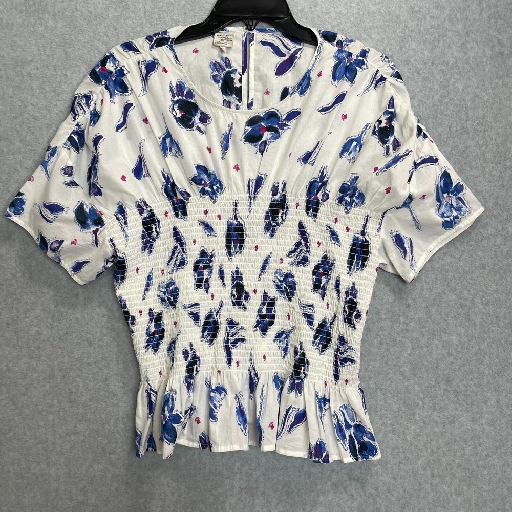 Baum und Pferdgarten Mynowa Top Womens 44 US 14 Floral Print Smocked Cotton